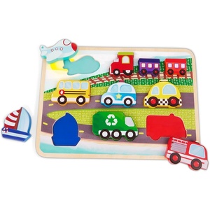 image:imageBattat  Chunky Vehicle Puzzle  Wooden Toys  Educational Toys  18 Months