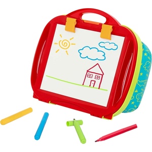 image:imageBattat  Lap Drawing Board  Portable Drawing Pad for Kids  Doodle Pad  4 Color Markers  2 Years   Lap Drawing Board