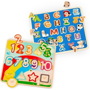 image:imageBattat  Wooden Cube Puzzle  Puzzles for Toddlers  6 Puzzles in 1  Wooden Toys  Educational Toys  2 Years  Puzzle Cube PetsAlphabets  Numbers