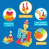 image:imageBattat Bristle Blocks STEM Interlocking Building Blocks 76 pc Playset Reusable Storage Bucket Developmental Toys for Toddlers amp Kids Twist and Turn Bristles 2 Years 