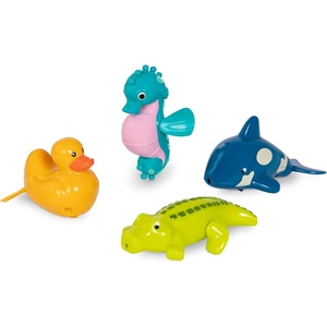 image:imageBattat  Paddling Bath Toys  4  Pack Tub Animals for Bathtime  Water amp Beach  2 Years  Wind  Up Tubbies  Seahorse Crocodile Duck WhaleTheme 2