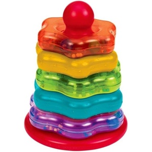 image:imageBattat  Stacking Rings  Stacking Baby Toy  5 Rainbow Rings  Developmental Toys for Babies Toddlers  1 Year   Stacking Rings